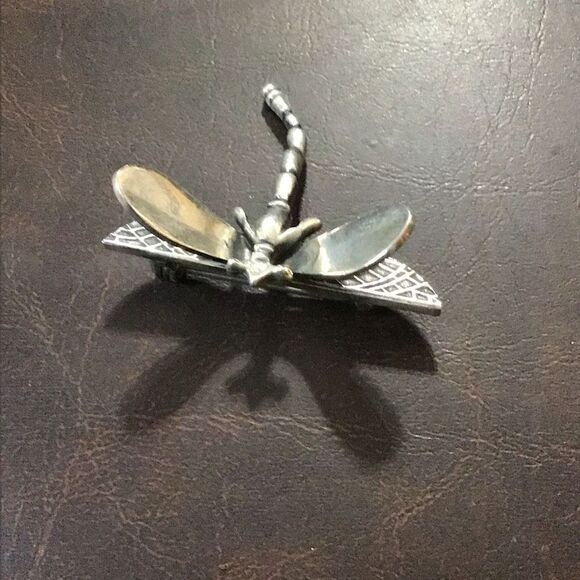 Awesome vintage sterling silver dragonfly brooch - Picture 3 of 5